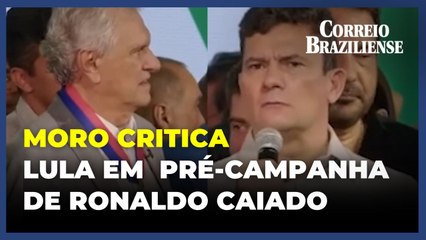 Sérgio Moro faz discurso em evento de lançamento da pré-candidatura de Caiado