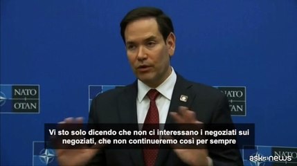 Rubio: senza progressi sulla pace sanzioni inevitabili alla Russia