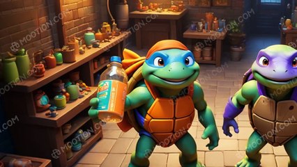 **"Ninja Turtles' Slippery Slip-N-Slide Cleanup! 🧼😂 | Hilarious Cartoon Adventure"**