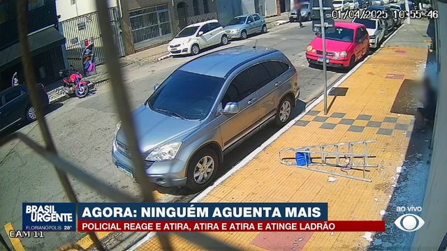 Policial reage em assalto e atira em bandido