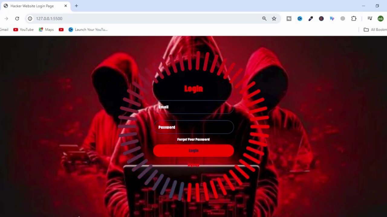 Login Form in HTML & CSS  __ Animated Login Page in HTML CSS __ Hackers Login Form