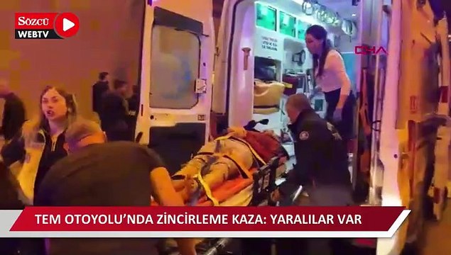 TEM Otoyolu’nda zincirleme kaza: Yaralılar var