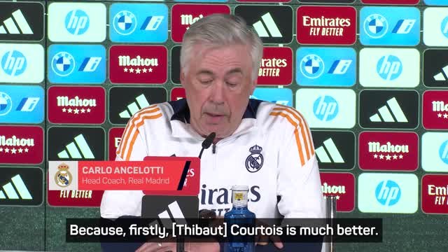Ancelotti hopeful Courtois can face Arsenal