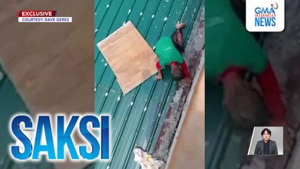 Construction worker, sugatan matapos makuryente at mahulog mula sa itinatayong bahay | Saksi