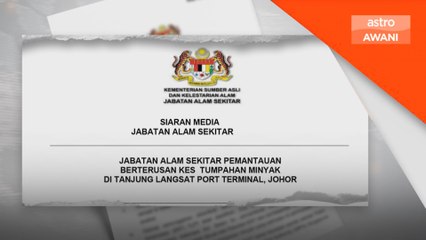 Kesan pencemaran di perairan Tanjung Langsat berjaya dikawal – JAS