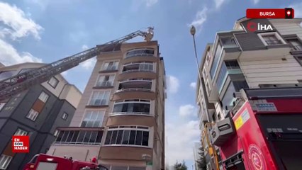 Bursa'da 5 katlı binanın zemin katında çıkan yangın panik dolu anlar yaşattı