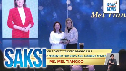 GMA Network at GMA Integrated News Anchor Mel Tiangco, pinarangalan sa Reader's Digest Trusted Brands 2025 | Saksi