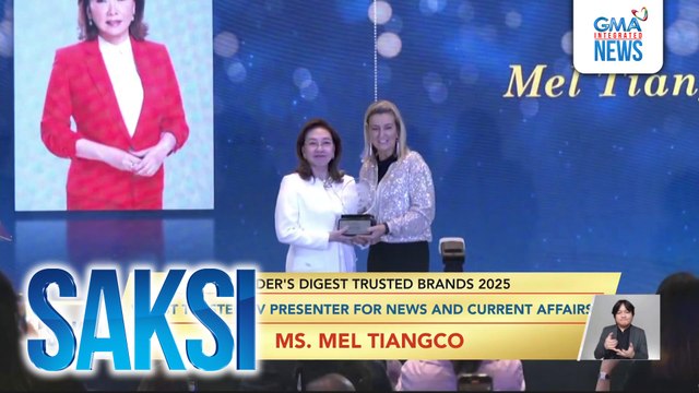 GMA Network at GMA Integrated News Anchor Mel Tiangco, pinarangalan sa Reader's Digest Trusted Brands 2025 | Saksi