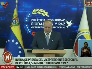 Vpdte. Sec. Diosdado Cabello: Las operaciones que hemos venido dando afectan a la delincuencia