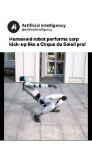 Humanoid robot performs carp kick-up like a Cirque du Soleil pro!