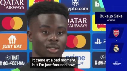 Saka feeling fresh ahead of Madrid clash