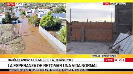 📢 UN MES DE LAS INUNDACIONES EN BAHÍA BLANCA: "UNA FUNDACIÓN ME MANDÓ UNA COCINA Y GARRAFA"