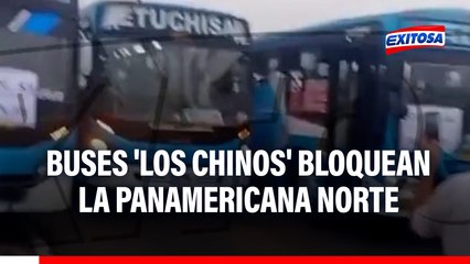 🔴🔵 Paro en Puente Piedra: Buses 'Los Chinos' bloquean la Panamericana Norte a la altura de paradero Pro