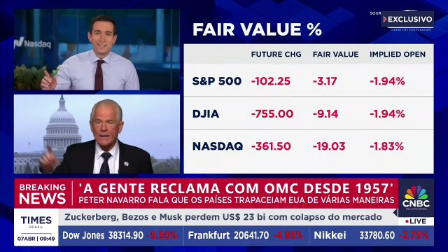 Tarifas dos EUA: Peter Navarro critica China, Vietnã e Elon Musk | CNBC BREAKING