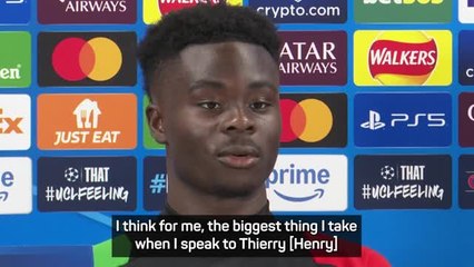 Saka reveals Henry conversations ahead of Real Madrid clash