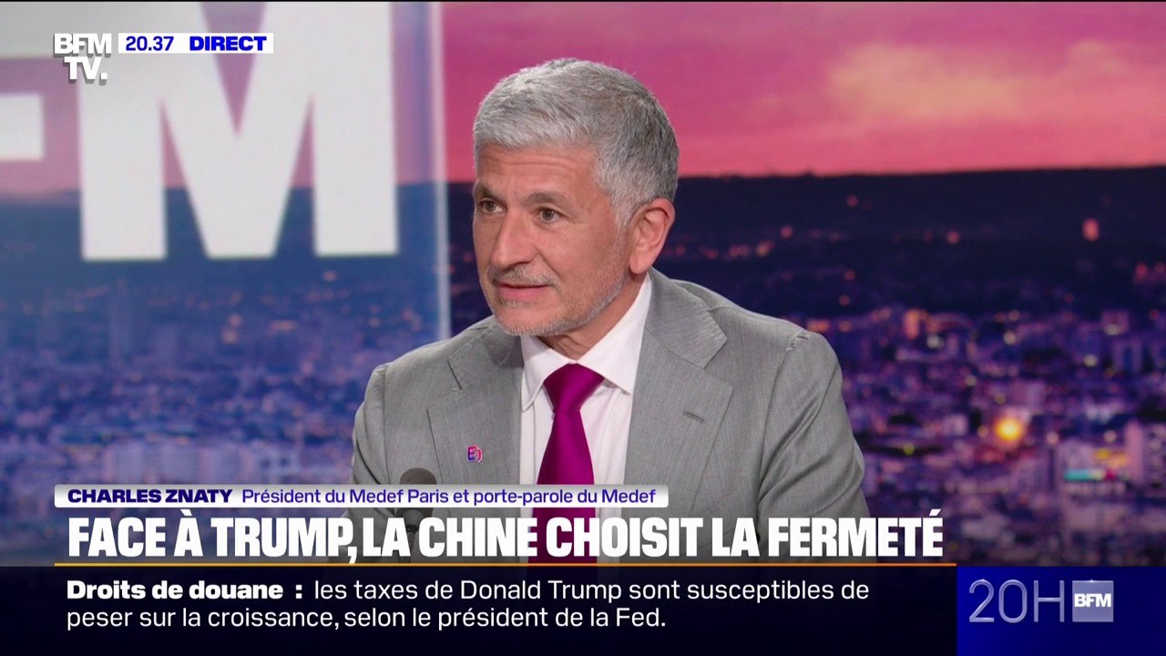 Droits de douane: "Donald Trump va récolter ce qu'il aura semé", déclare Charles Znaty, porte-parole du Medef