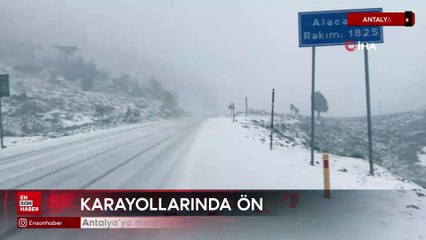 Antalya’ya nisan ayında kar süprizi