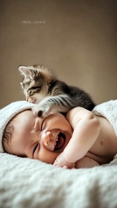 Cat & Kid Having Fun | Heartwarming Bond! Cuteness overloaded