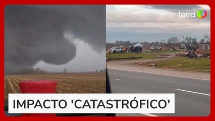 Tornado atinge cidades dos EUA e deixa rastro de destruição: 'Catastrófico'