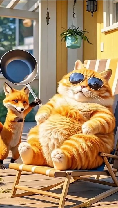Cat😺 and Fox🦊 Story... By AI CATS STORY.