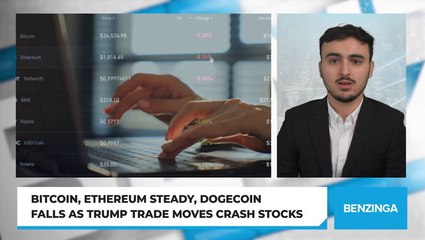 Bitcoin, Ethereum Steady, Dogecoin Falls As Trump Trade Moves Crash Stocks