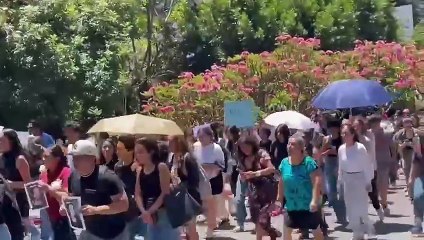 Universitarios protestan por feminicidio de Aylin, alumna de la UAEM