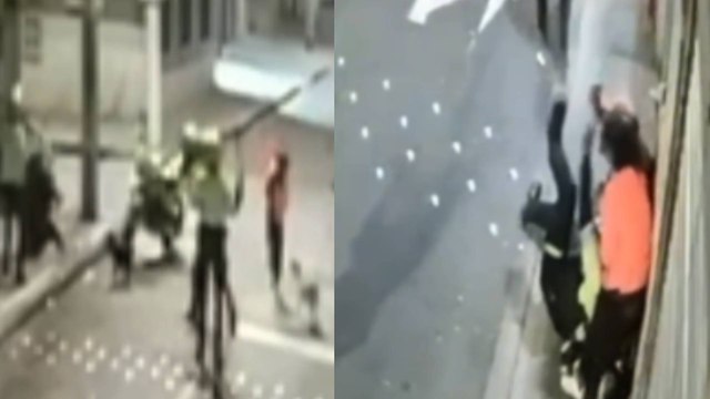 Vecinos atacaron con piedras y puñal a policías en Bogotá: chaleco le salvó la vida a uno