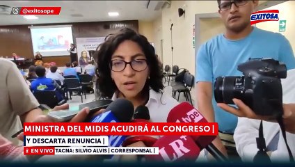 🔴🔵Leslie Urteaga no renunciará al Midis: Ministra descarta dejar cargo tras intoxicación masiva
