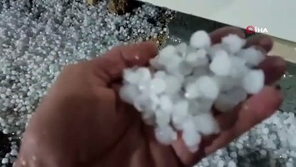 Gölbaşı ilçesinde dolu yağışı