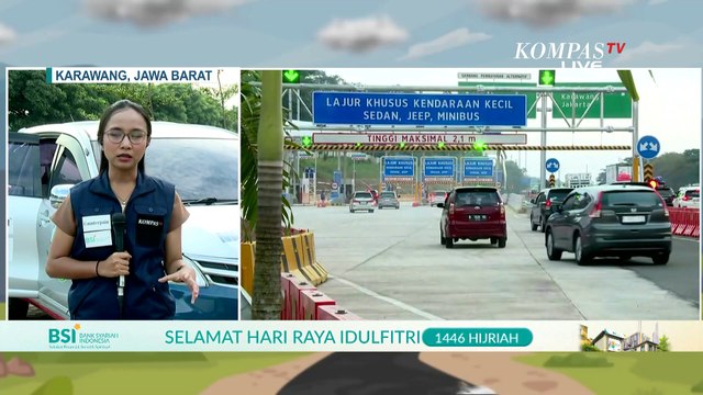 Kepadatan Puncak Arus Balik di Gerbang Tol Cikampek Utama pada 5 April Pagi