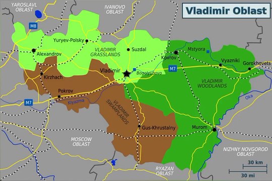Map of Vladimir Oblast. Peta Oblast Vladimir. Vladimir Oblast Map. Map of Vladimir. Peta Vladimir. Vladimir Map.