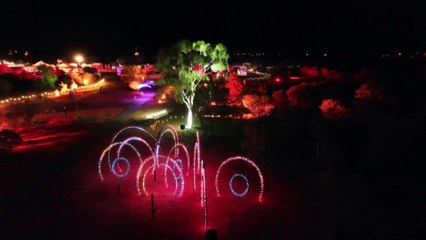 The first night of the tenth annual Parrtjima festival lights up in Alice Springs