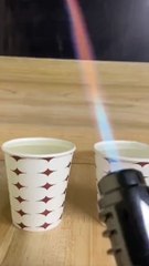 Let's see how long a paper cup filled with water can withstand fire.