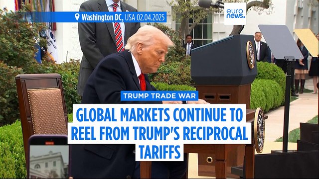 European and US markets continue to drop after Trump's global tariffs