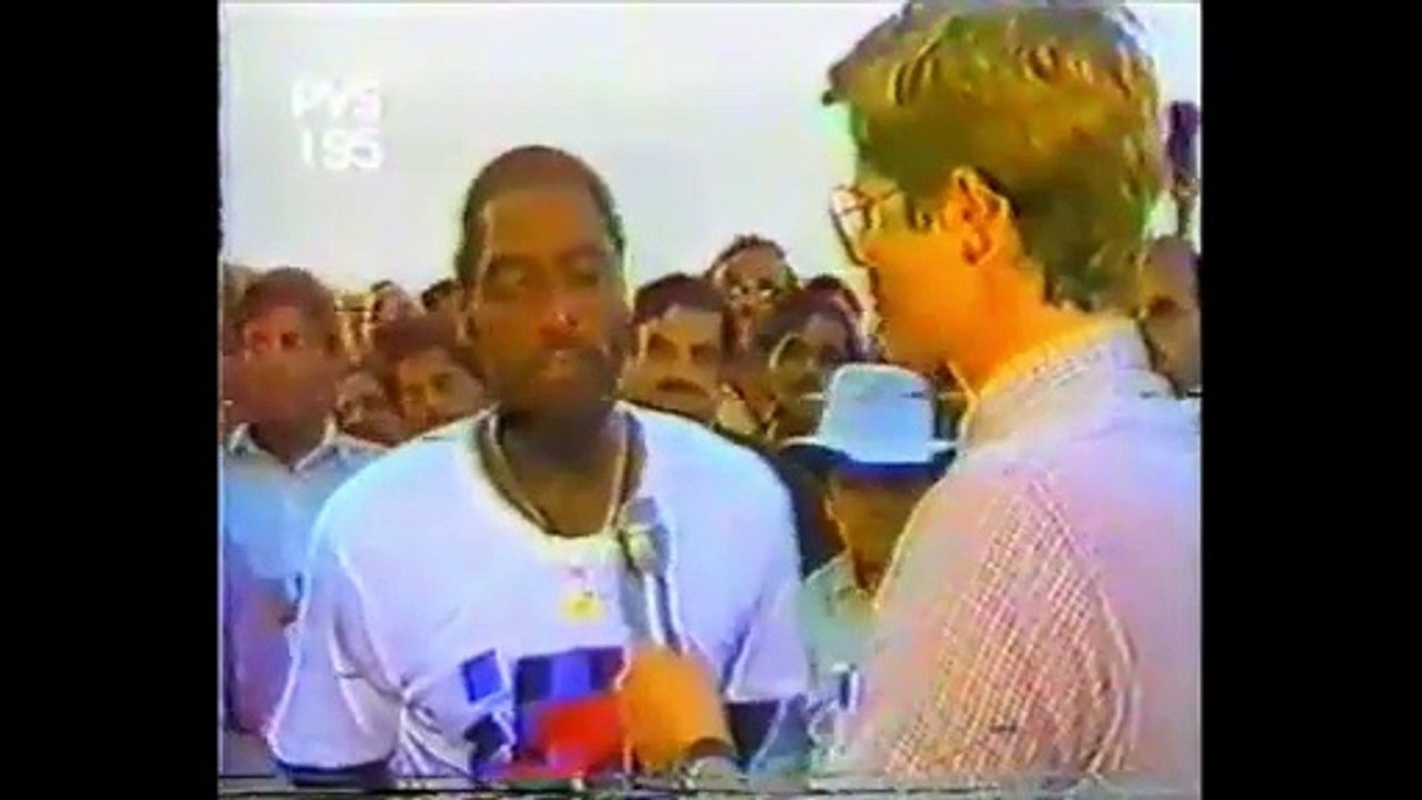Viv Richards interview after winning the match vs Pakistan 1st Match, Sharjah, November 15, 1985, Rothmans Sharjah Cup