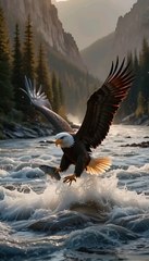 #eagle #hunting #fish