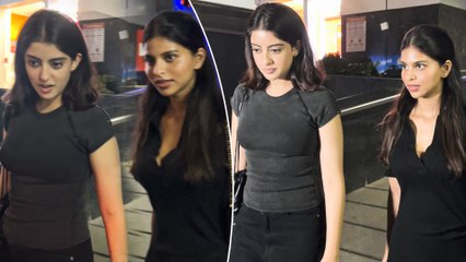 Suhana Khan अपने बेस्ट फ्रेंड Navya Nanda के साथ डिनर डेट पर खूबसूरत अंदाज़ में स्पॉट हुई