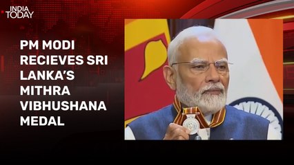 PM Modi honoured with Sri Lanka’s highest civilian award, Mithra Vibhushana Medal