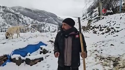 Erzincan’ın Refahiye ilçesinde kar yağışı etkili oldu