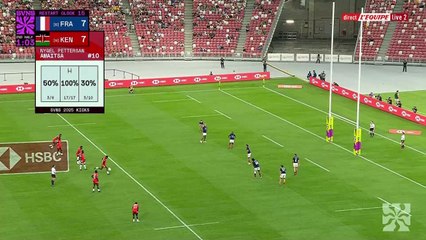 Le replay de France - Kenya - Rugby À 7 - HSBC Sevens Series à Singapour (H)