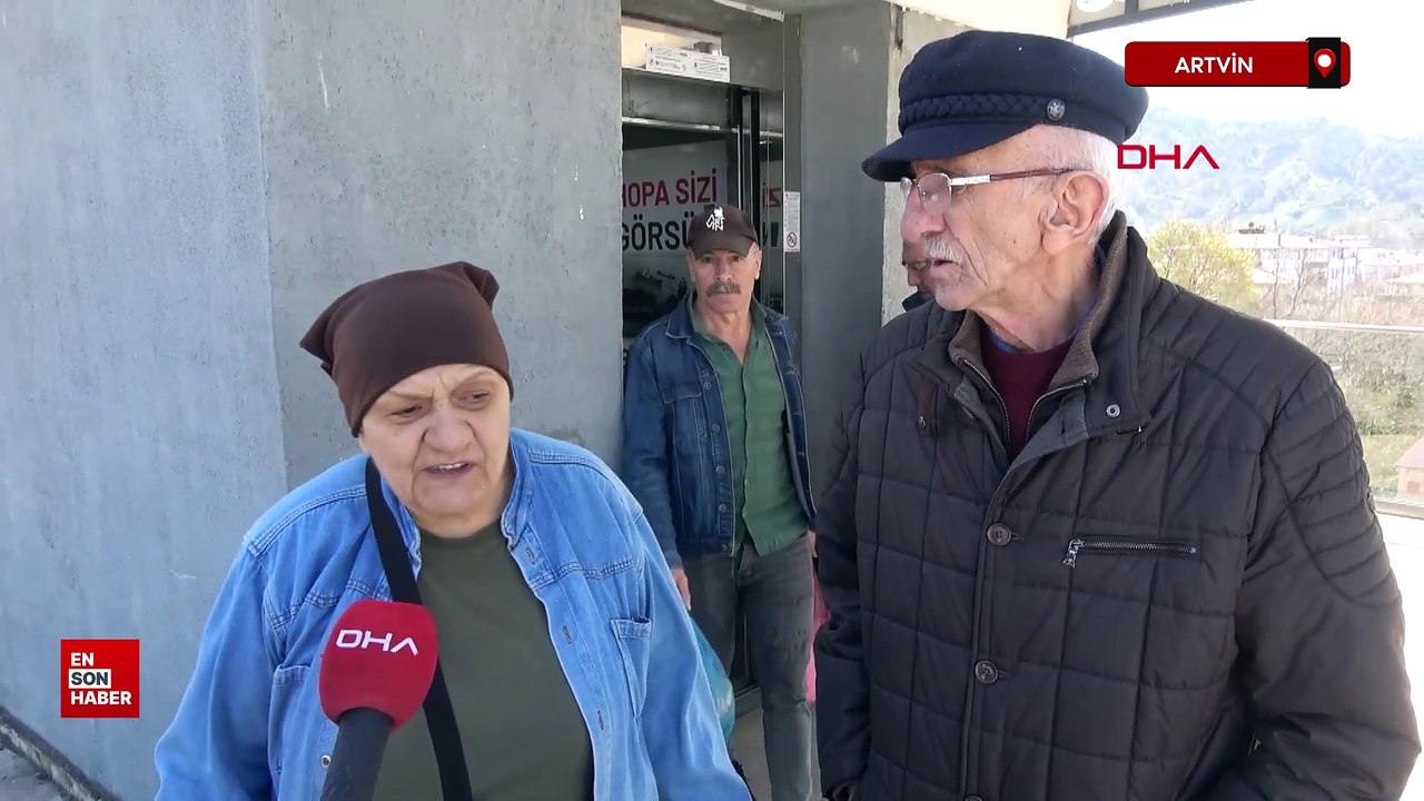 Artvin'de sarp arazide kurulan 'asansör' ile evlerine ulaşıyorlar