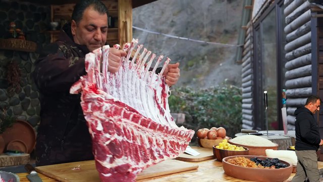 I Cooked Giant Beef Ribs Using a Tractor Crazy BBQ Experiment!