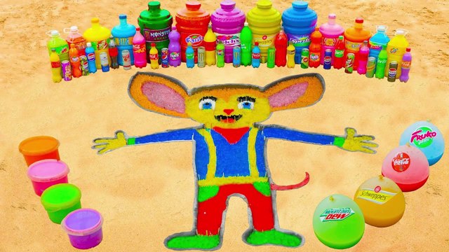 How to make Rainbow The Barkers Mind The Cats with Orbeez, Balloons of Coca Cola vs Mentos & Sodas