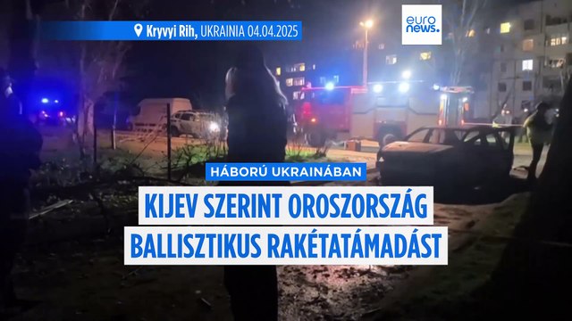 Ukrán közlés szerint orosz ballisztikus rakéta csapódott egy lakónegyedbe Krivij Rih városában