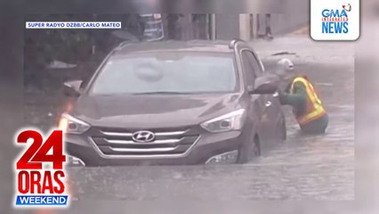 Ilang bahagi ng Quezon City, binaha dahil sa ulang dala ng thunderstorms | 24 Oras Weekend