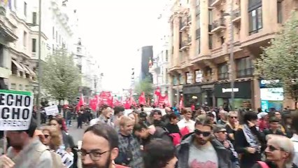 Manifestación en defensa de la vivienda digna en Madrid