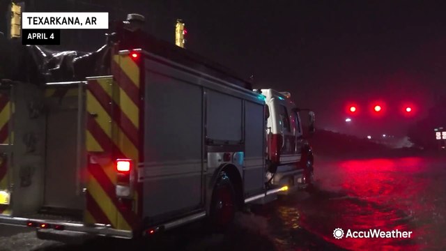 Rain-wrapped tornadoes hit Texas and Arkansas