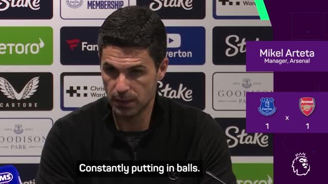 'No way it's a penalty' - Arteta fumes after Everton draw