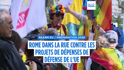 Rome : des milliers de personnes dans les rues avec des M5 contre le plan de réarmement de l'UE