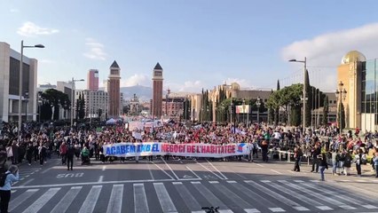 Arranca la protesta en Barcelona que reclama la bajada de los alquileres
